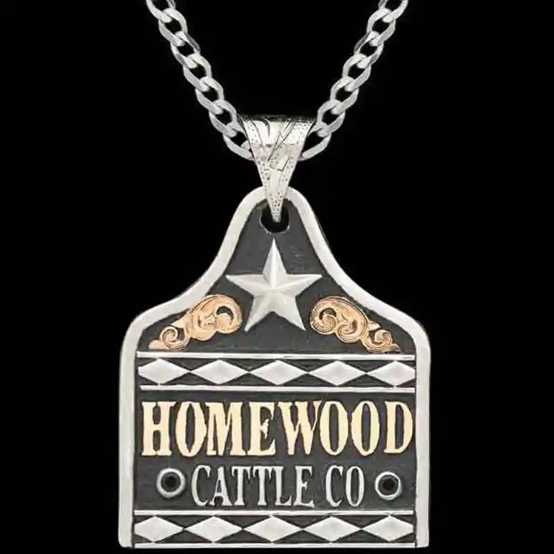 Angus Cow Tag Necklace
